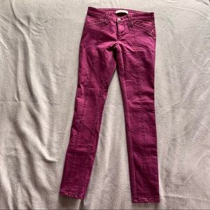 hollister purple low rise jeans